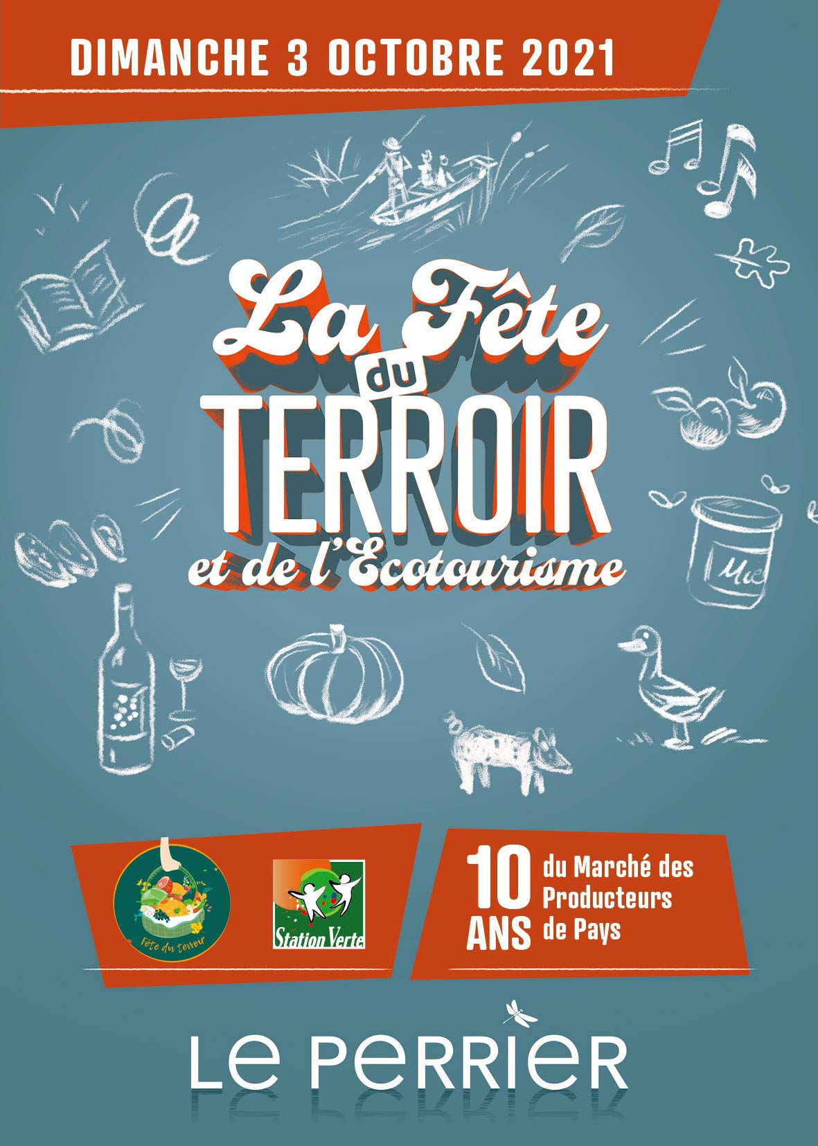 flyer fête du terroir le perrier