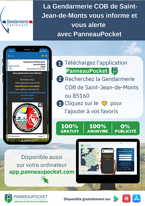 affiche application panneau pocket