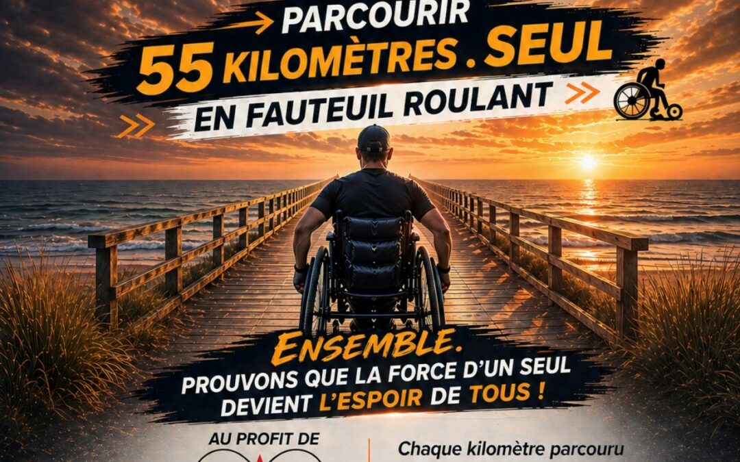 Marathon solitaire en fauteuil roulant